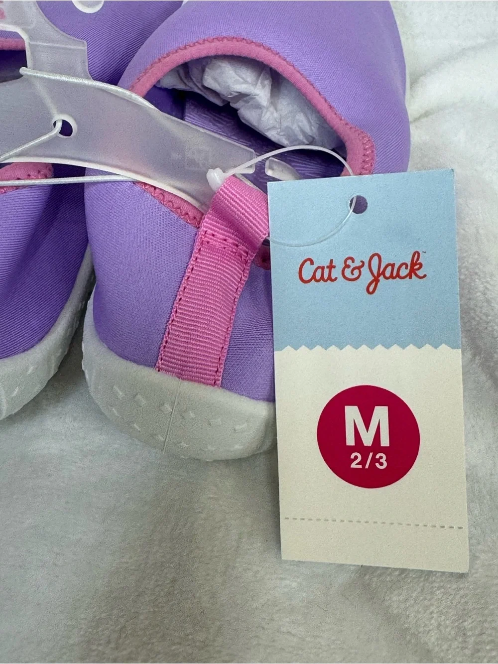 Cat & Jack Purple Kids Water Shoes with Pink Trim